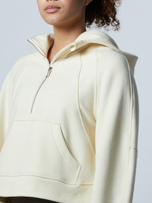 Cropped zip sport hoodie