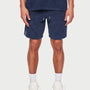 Towelled Piped Detail Shorts - Navy