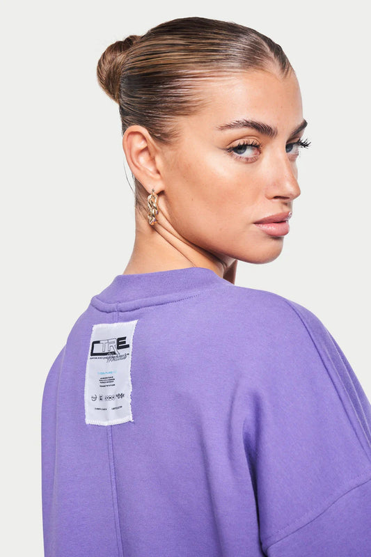 Varsity Sweater Dress - Purple