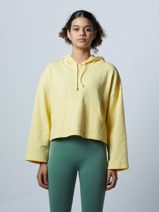Oversized sport cropped hoodie