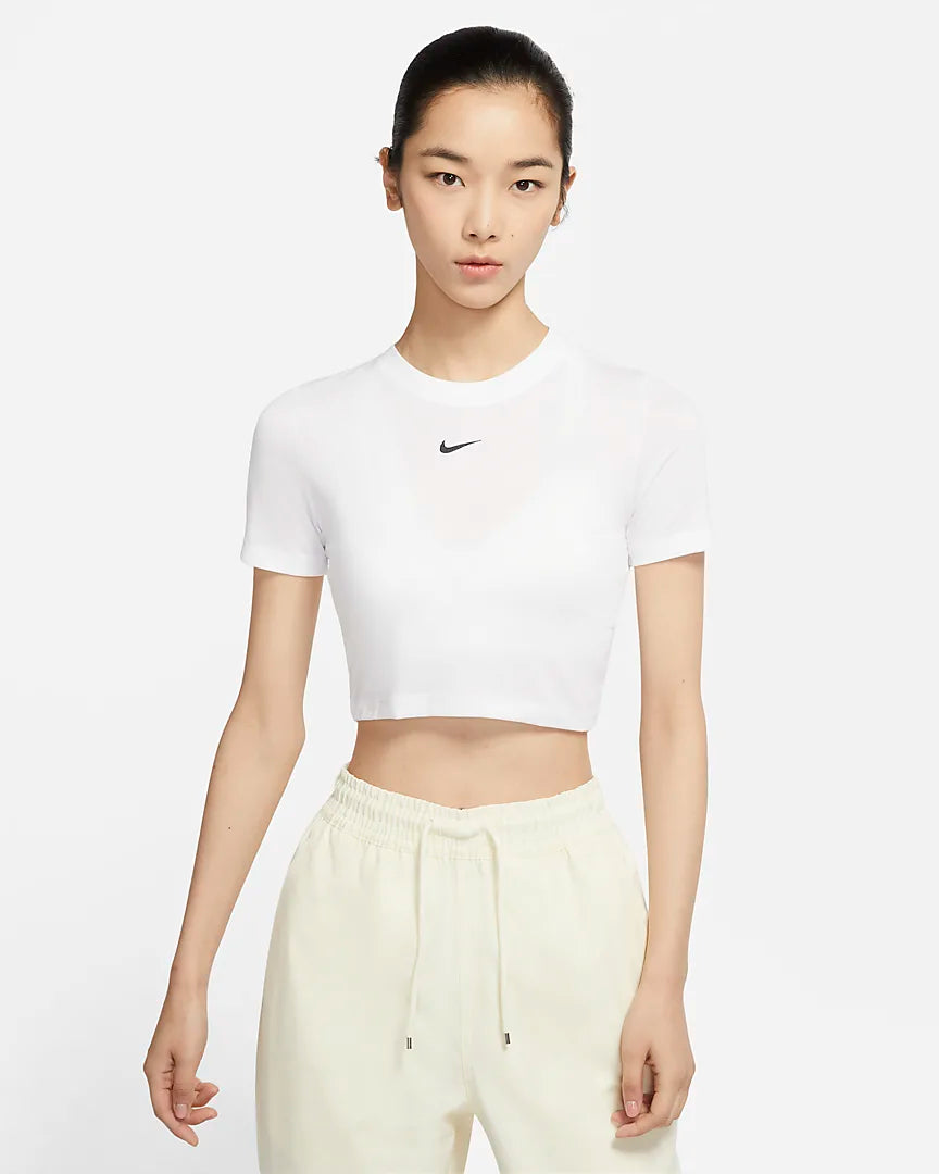 Nike Sportswear Essential Crop Top - White - Koovs
