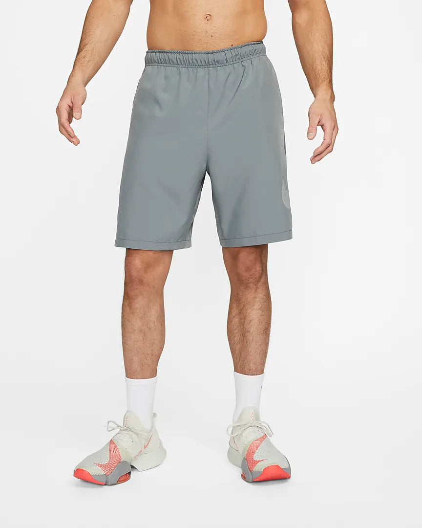 Nike Logo Straight Shorts - Smoke Grey - Koovs